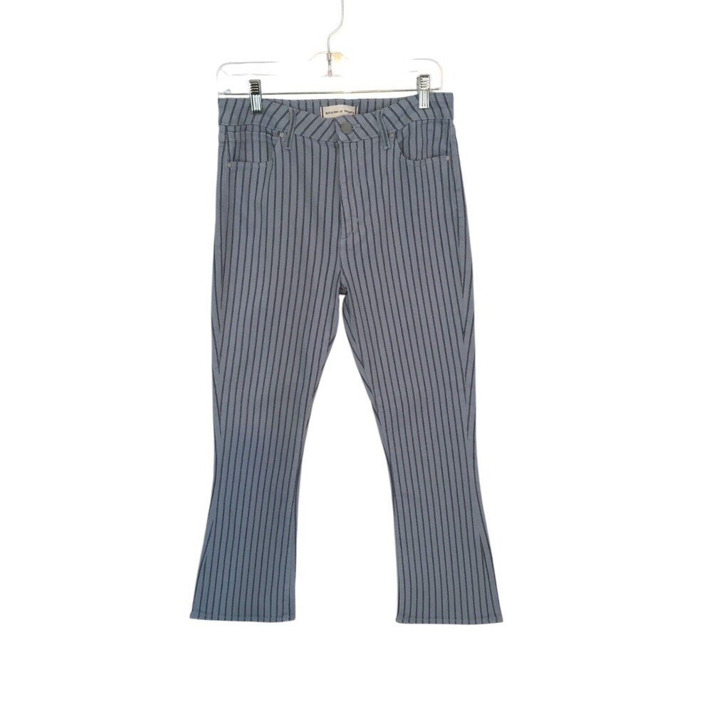 Articles of Society Womens Blue Pin Stripe London Crop Flair Fremont Jeans, 29